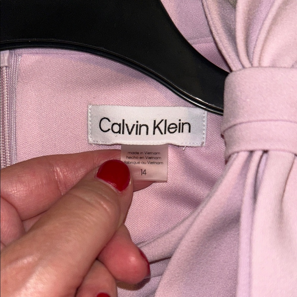 Calvin Klein Light Lavender Long Sleeve Dress 14 - Picture 4 of 7